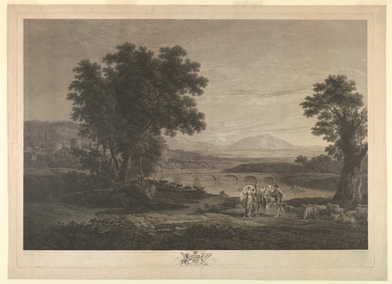 Jacob and Laban (Il Ponti) by William Woollett