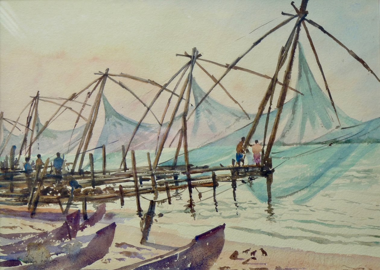 Fishing nets, Fort Cochin by Wilson Clive