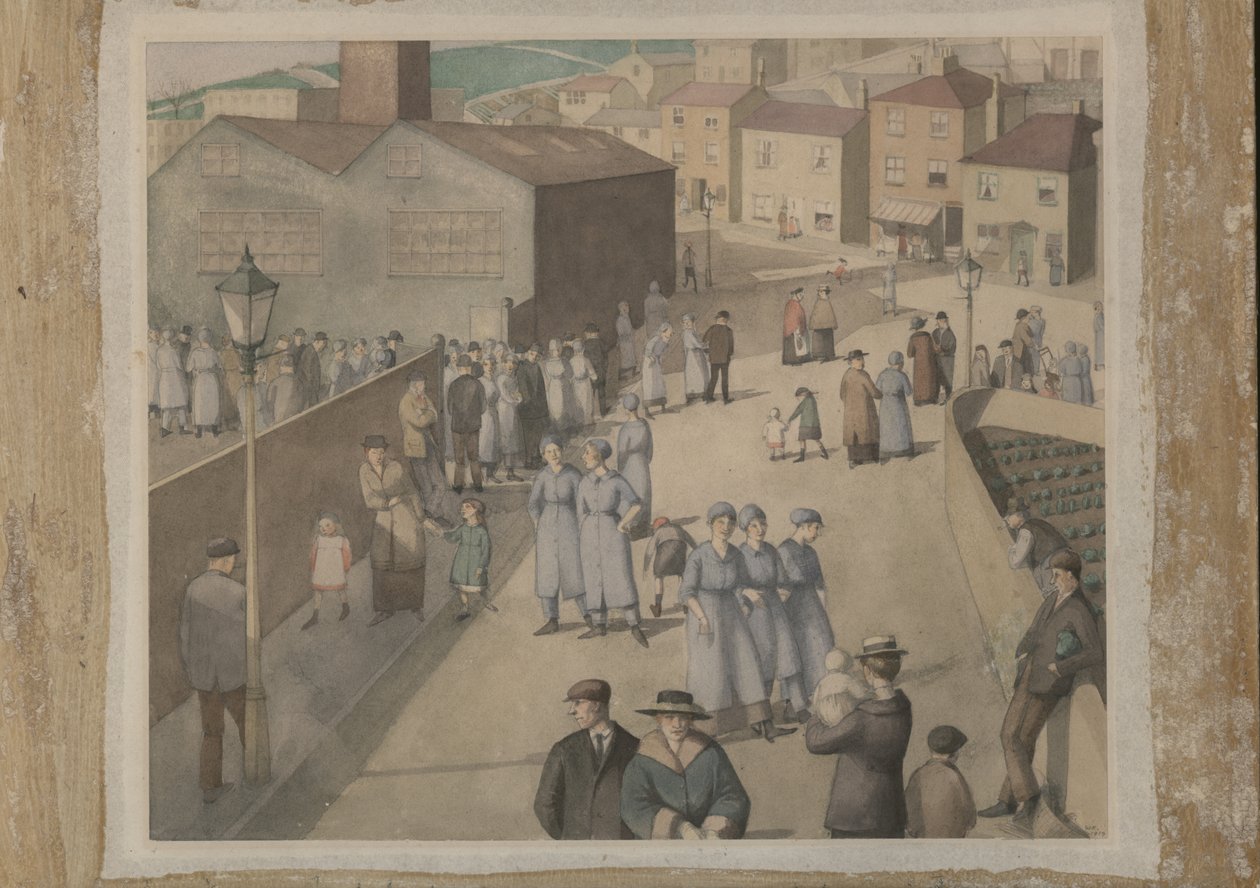 Leaving the Munitions Works by Winifred Knights