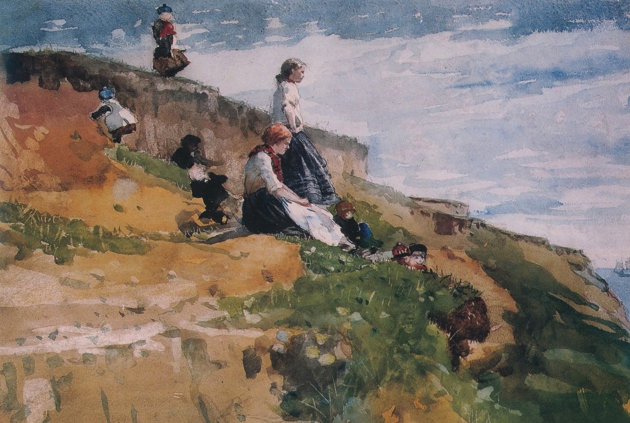 On the Cliff by Winslow Homer