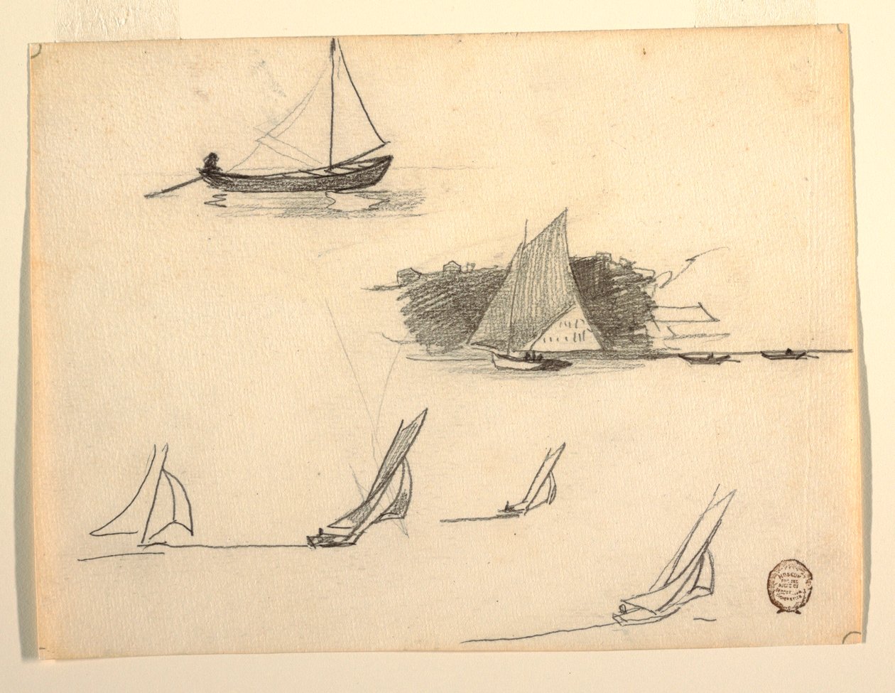 Six Studies of Sailboats by Winslow Homer