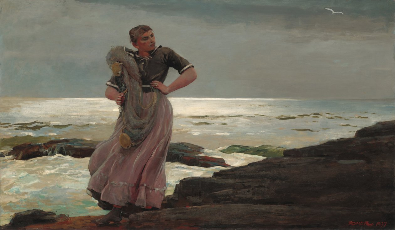 A Light on the Sea by Winslow Homer