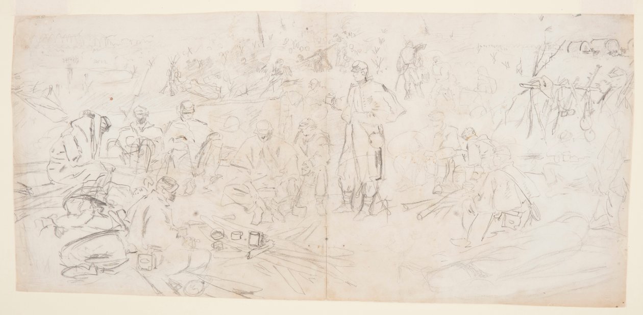 An Army Encampment, 1862 by Winslow Homer