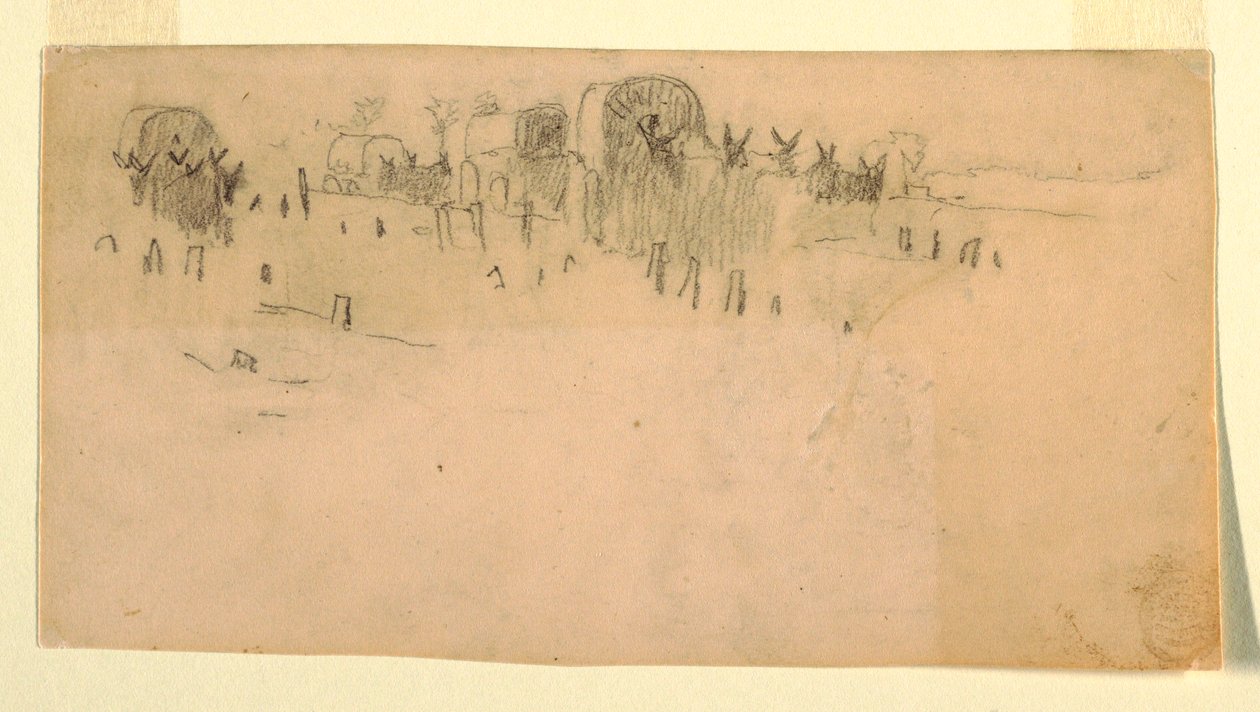 Army Wagon Train, 1862 by Winslow Homer