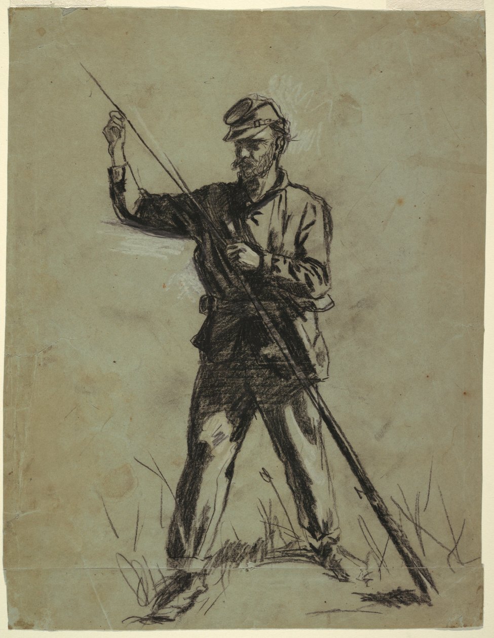 Cavalry Soldier Loading a Rifle, 1863-64 by Winslow Homer