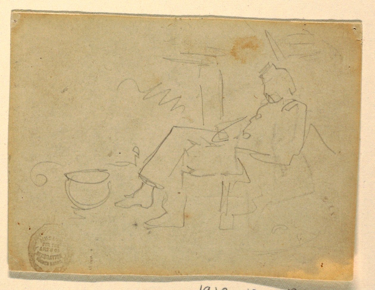 Seated Soldier, 1862 by Winslow Homer