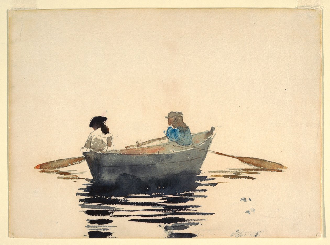Two Girls in a Rowboat, 1876–80 by Winslow Homer