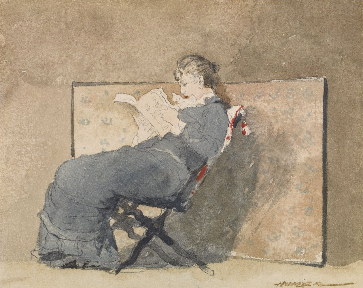 Girl Reading by Winslow Homer