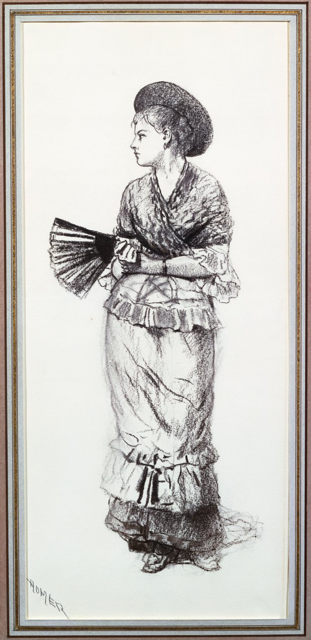 Girl with Fan by Winslow Homer