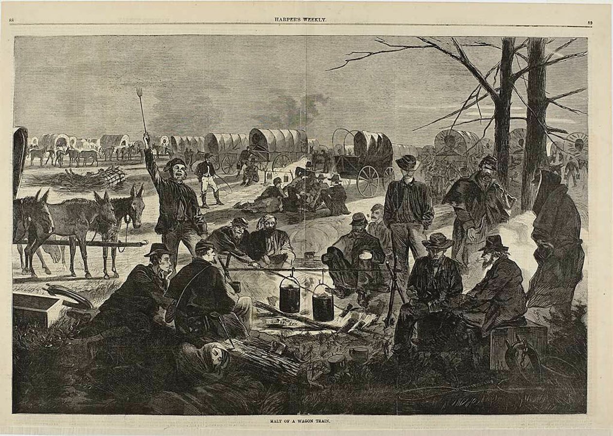 Halt of a Wagon Train by Winslow Homer