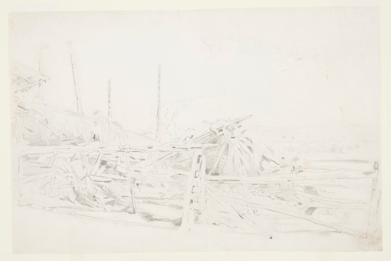 Haystack and Rail Fence by Winslow Homer