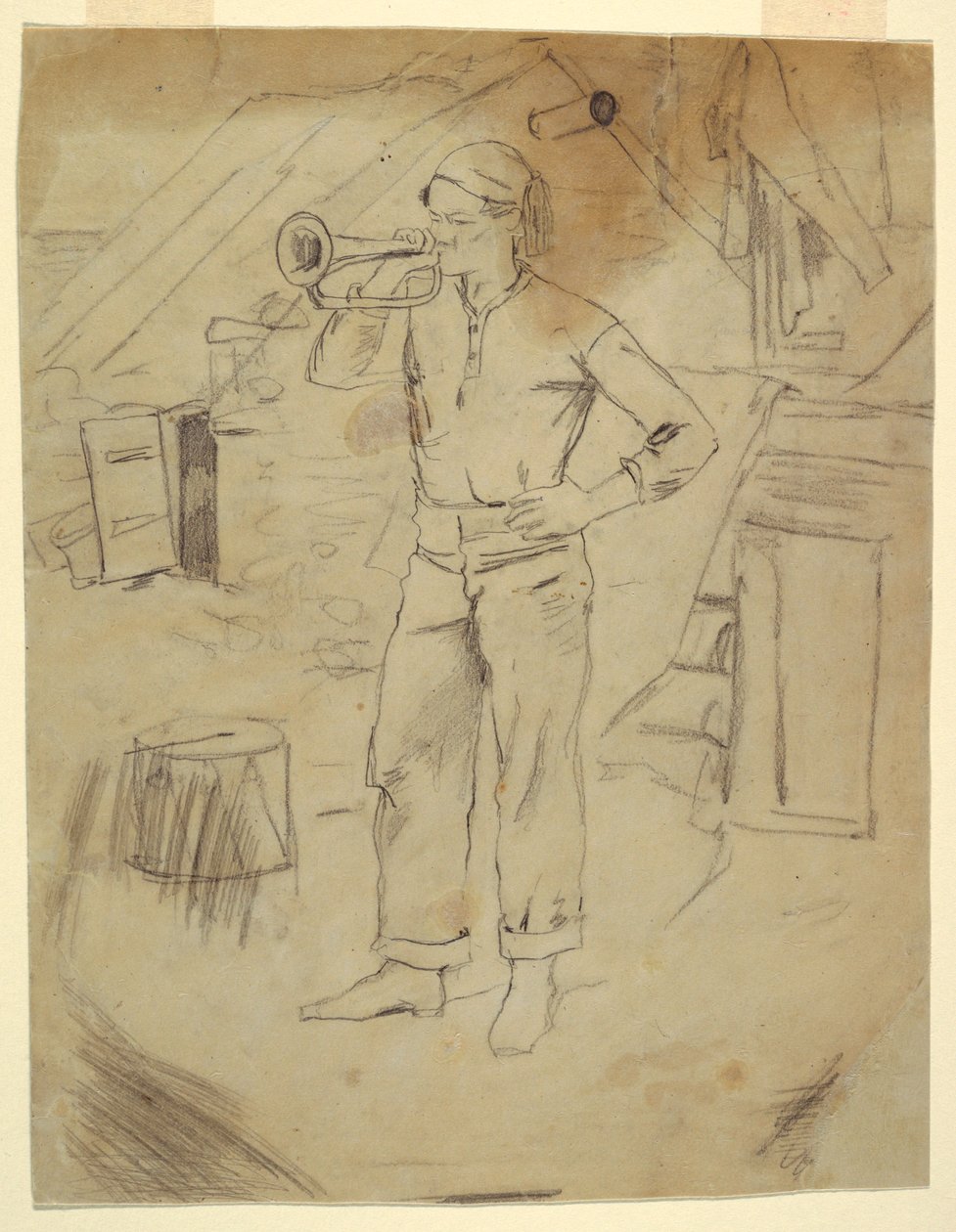 Man Wearing Zouave