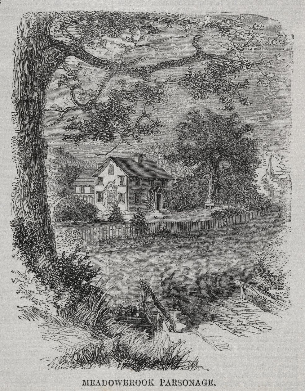 Meadowbrook Parsonage by Winslow Homer