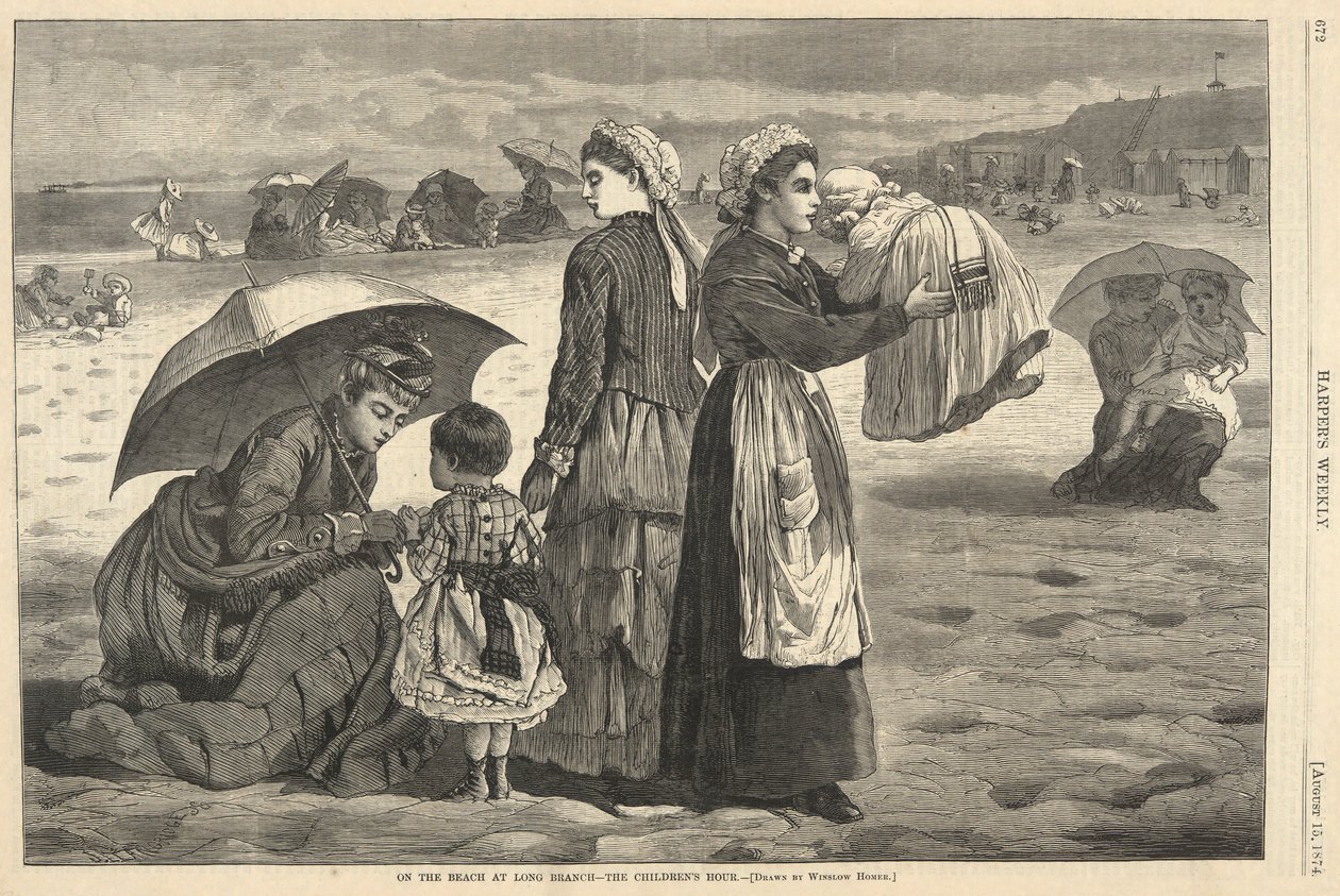On the Beach at Long Branch by Winslow Homer