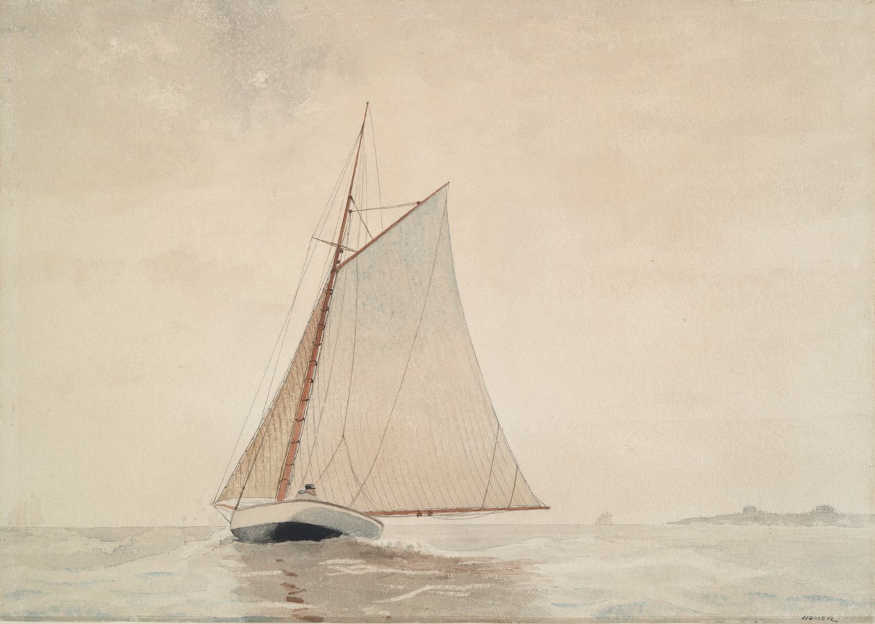 Sailing off Gloucester by Winslow Homer