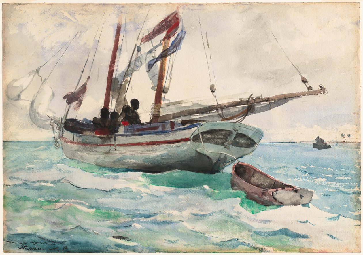 Schooner - Nassau by Winslow Homer