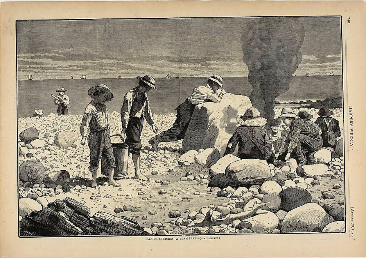 Sea-Side Sketches—A Clam Bake by Winslow Homer
