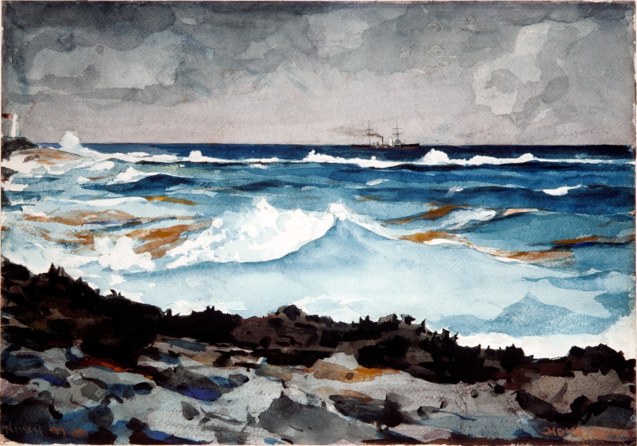 Shore and Surf, Nassau by Winslow Homer