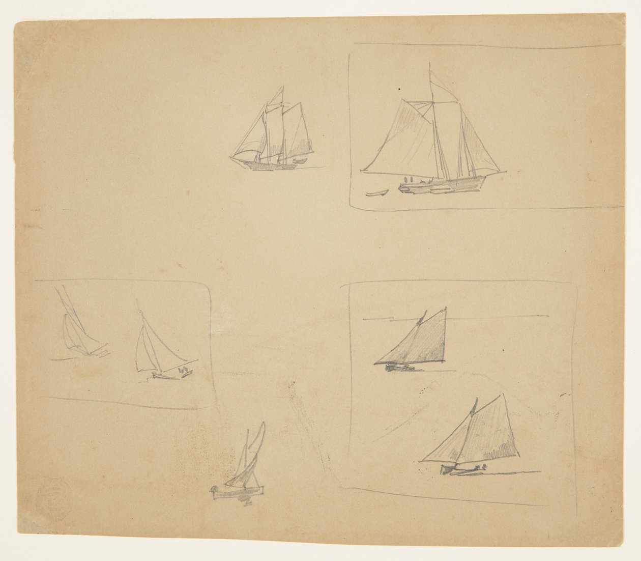 Sketches of Sailing Craft by Winslow Homer