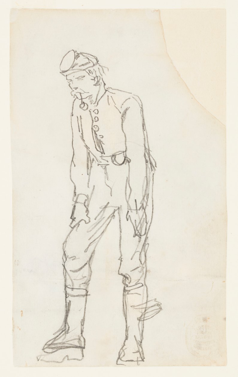 Soldier with Pipe in His Mouth by Winslow Homer