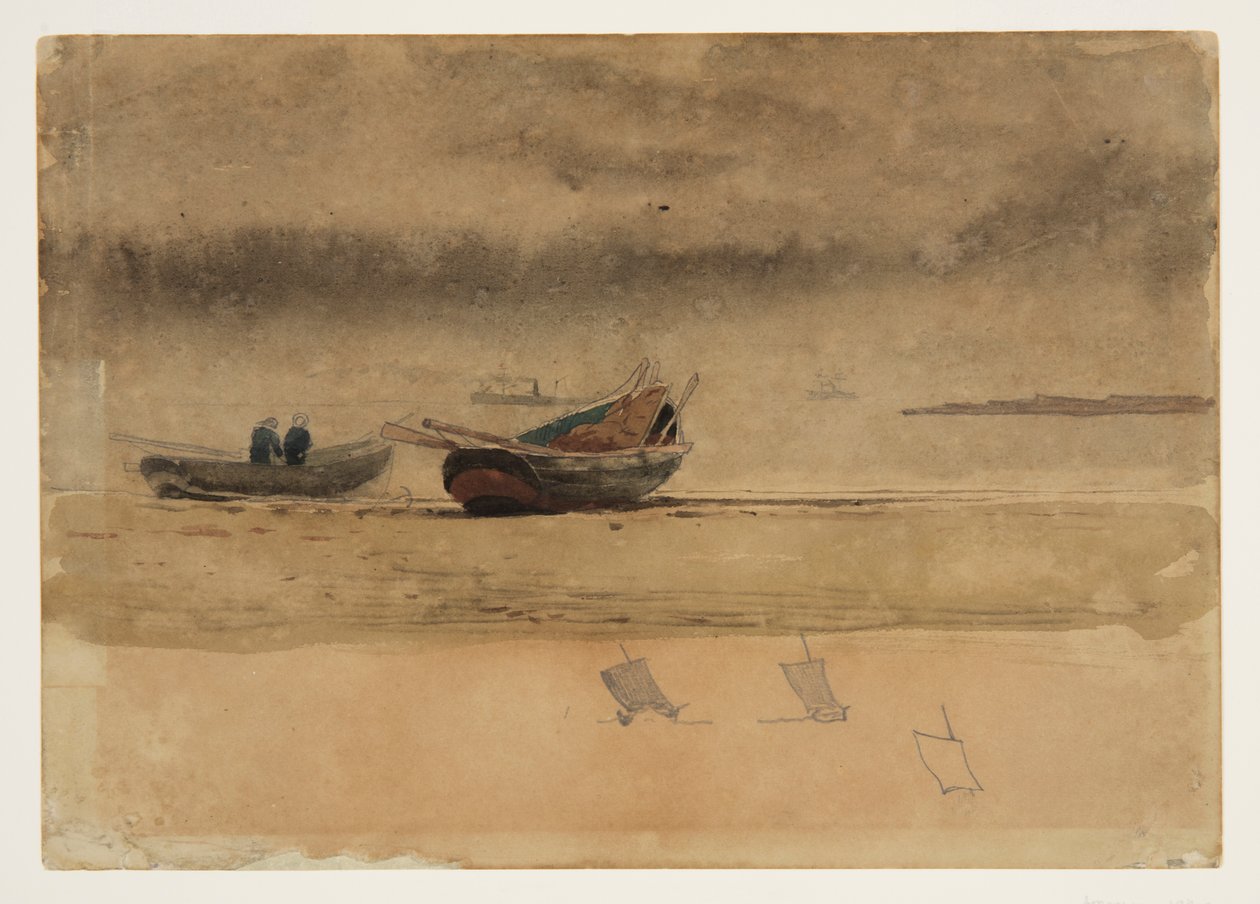 Stern View of Two Rowboats, England by Winslow Homer