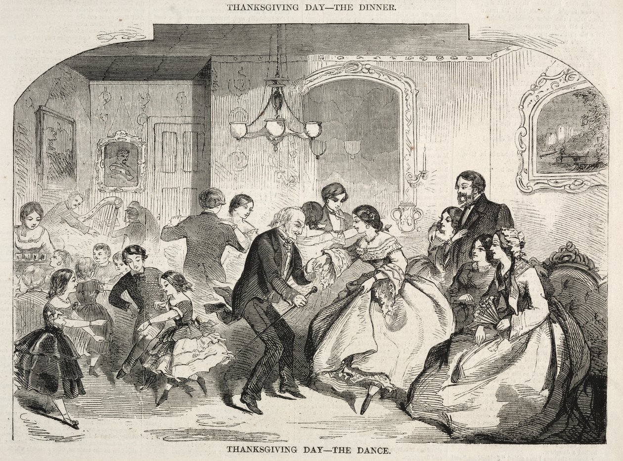 Thanksgiving Day - The Dance by Winslow Homer