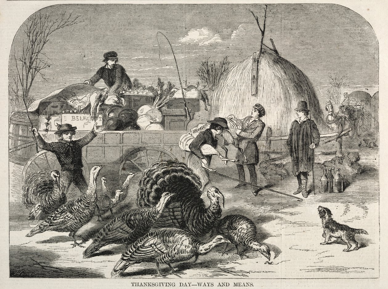 Thanksgiving Day - Ways and Means, 1858 by Winslow Homer