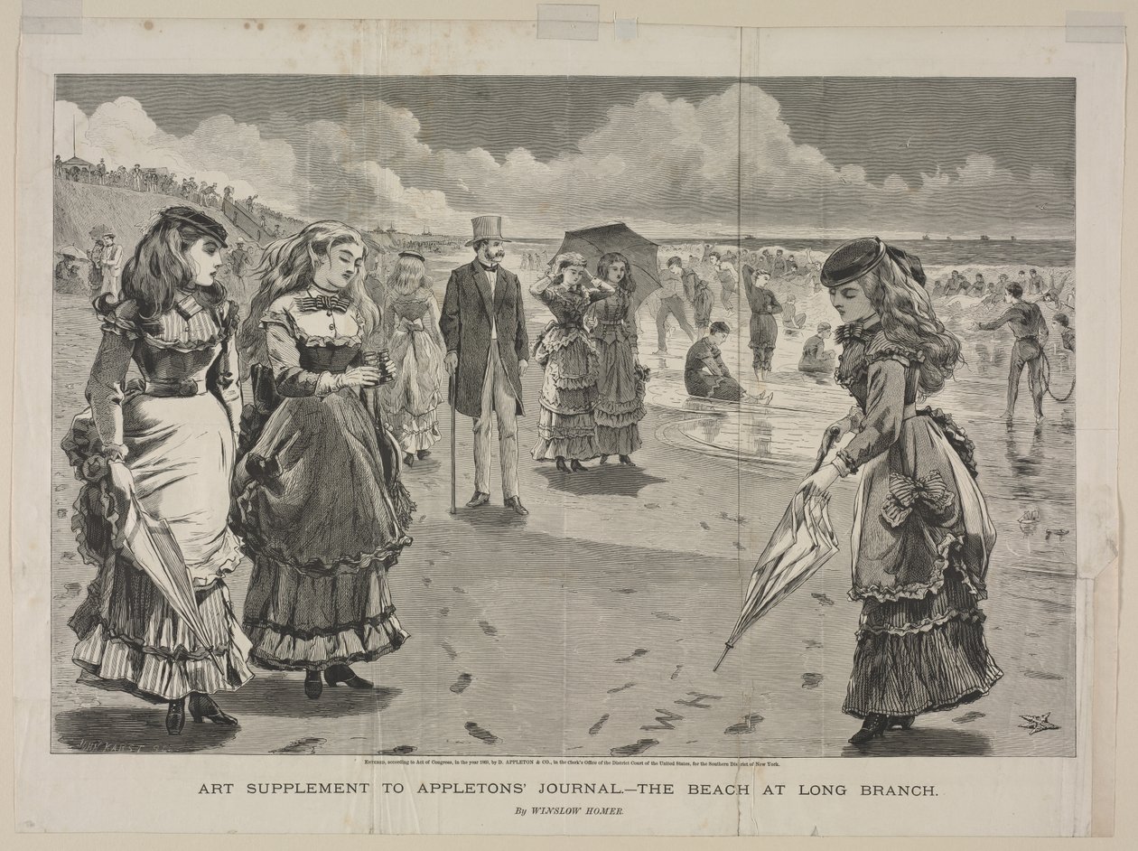 The Beach at Long Branch, 1869 by Winslow Homer