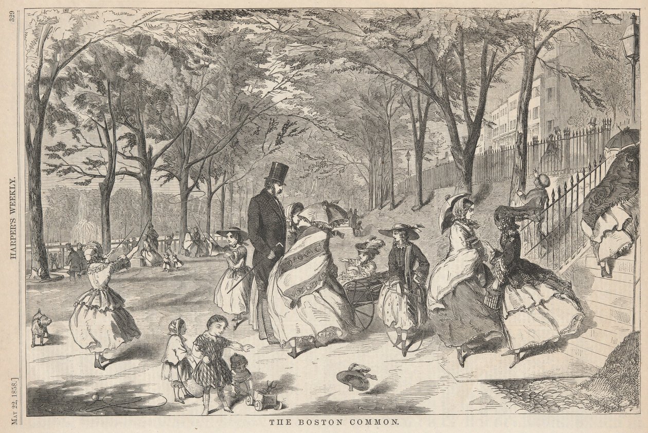 The Boston Common, from Harper by Winslow Homer
