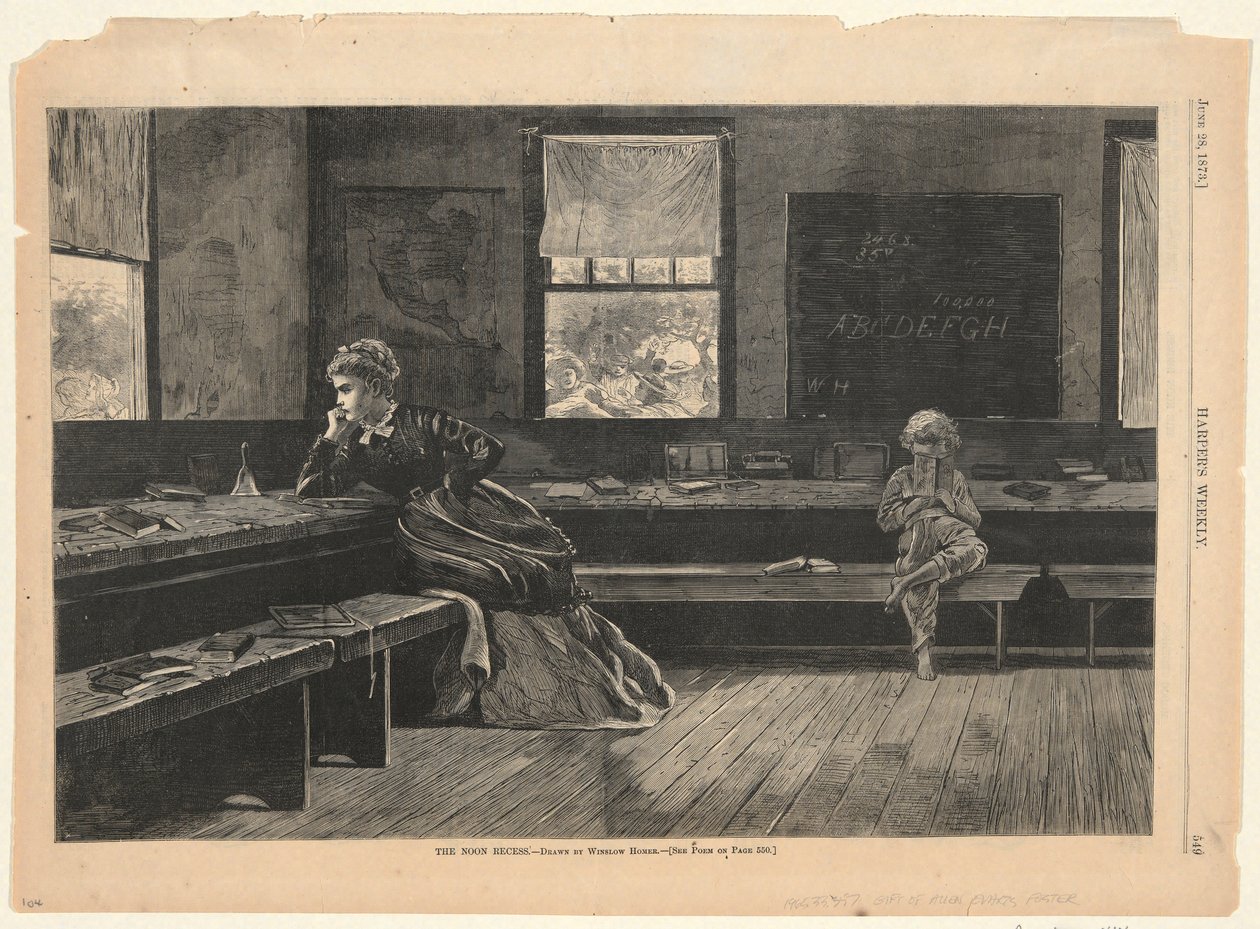 The Noon-Recess, from Harper by Winslow Homer
