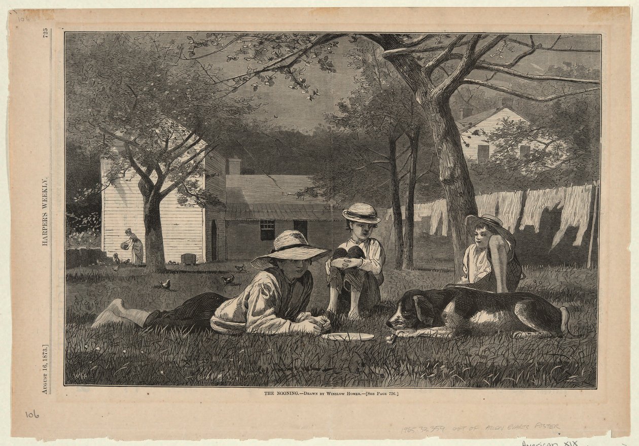 The Nooning, from Harper by Winslow Homer