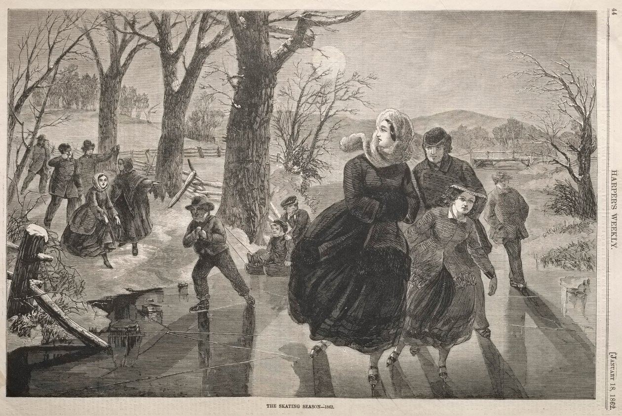 The Skating Season - 1862 by Winslow Homer