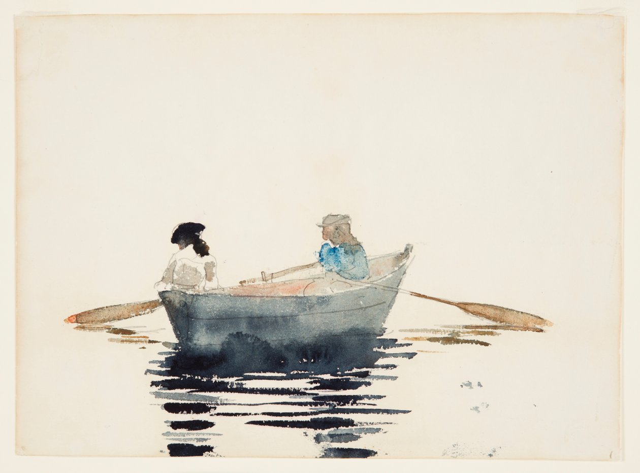 Two Girls in a Rowboat by Winslow Homer