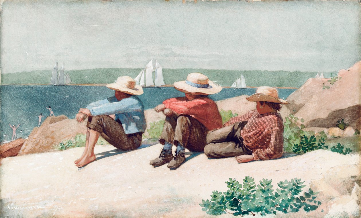 Watching the Ships, Gloucester by Winslow Homer