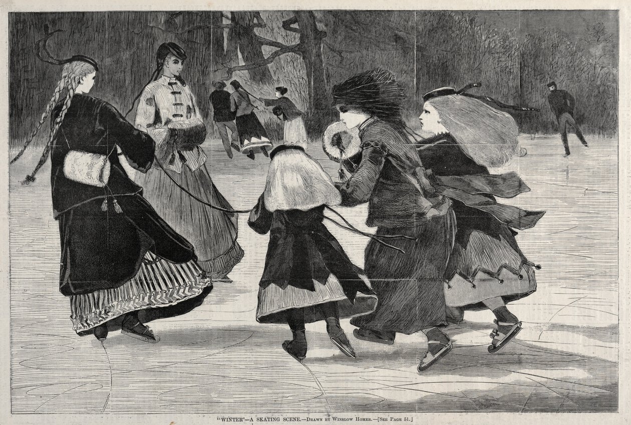 Winter - A Skating Scene, 1868 by Winslow Homer