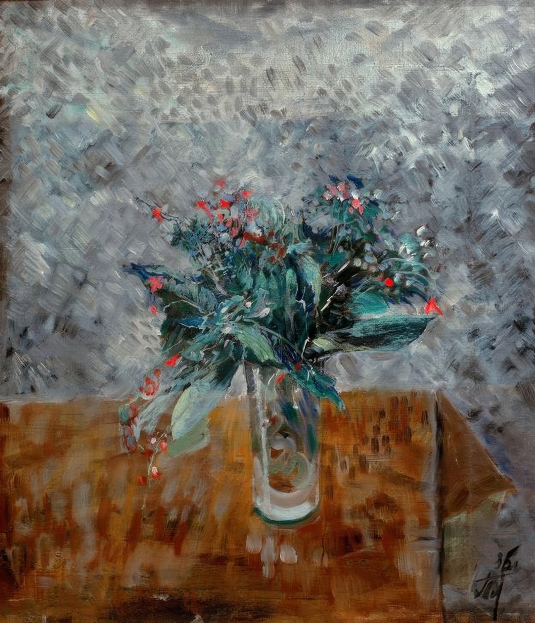 Flowers in a High Glass by Wladimir F. Tatlin