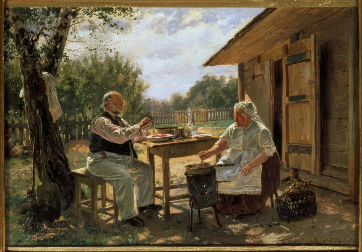 Making Jam by Wladimir Jegorowitsch Makowski