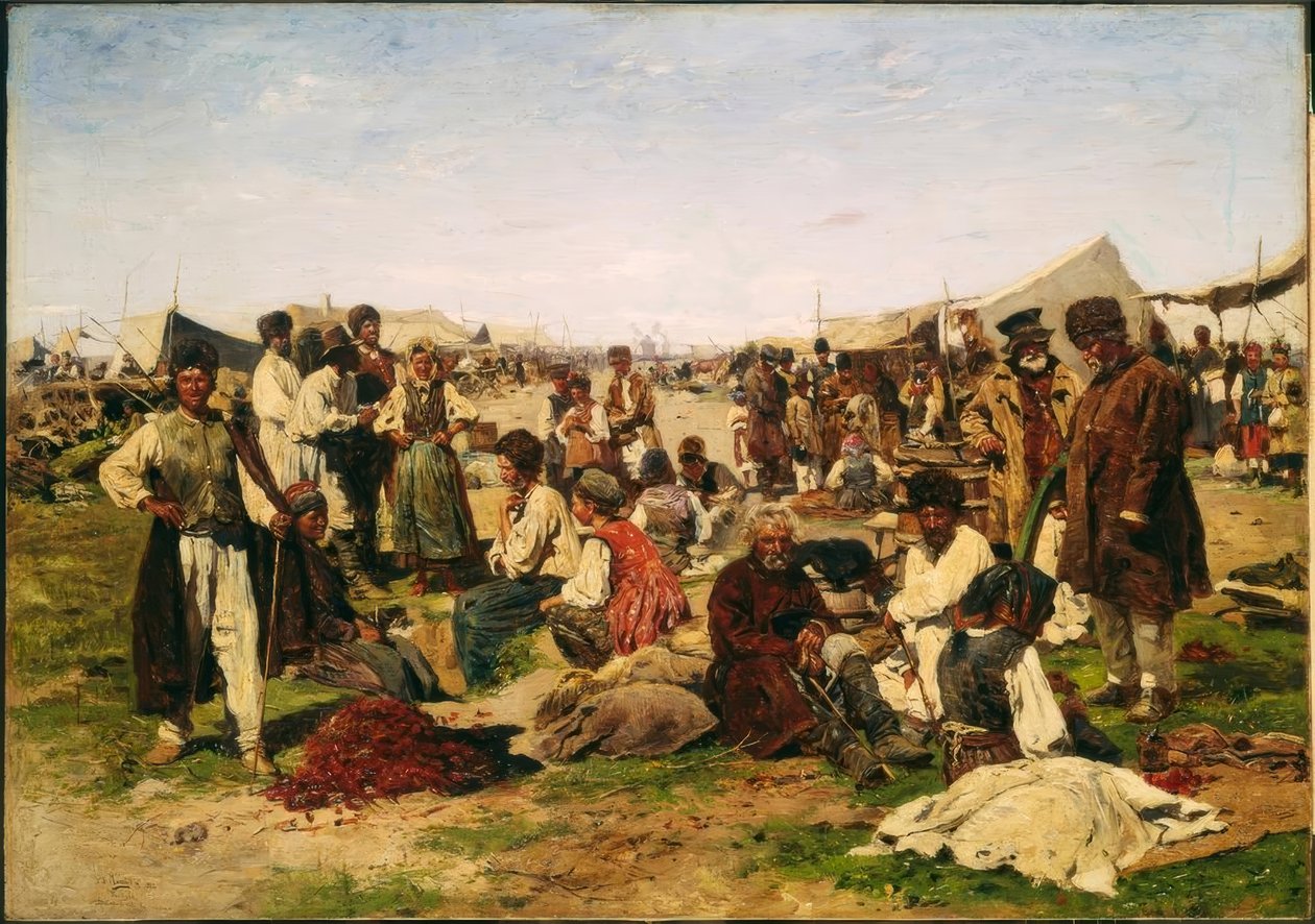 Fair in Poltava by Wladimir Jegorowitsch Makowski