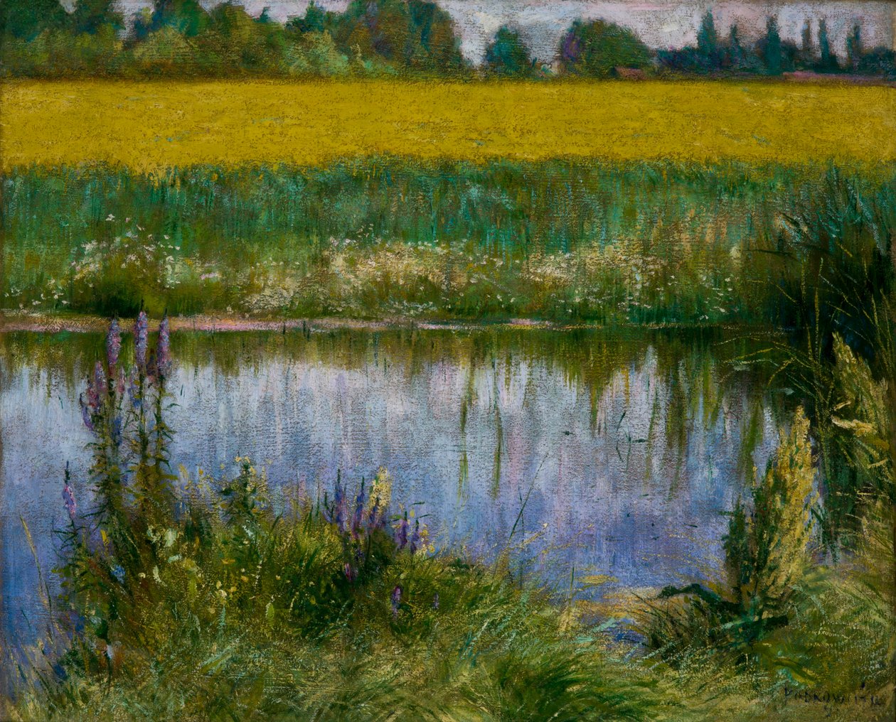 Field of Lupin by Wladyslaw Podkowinski