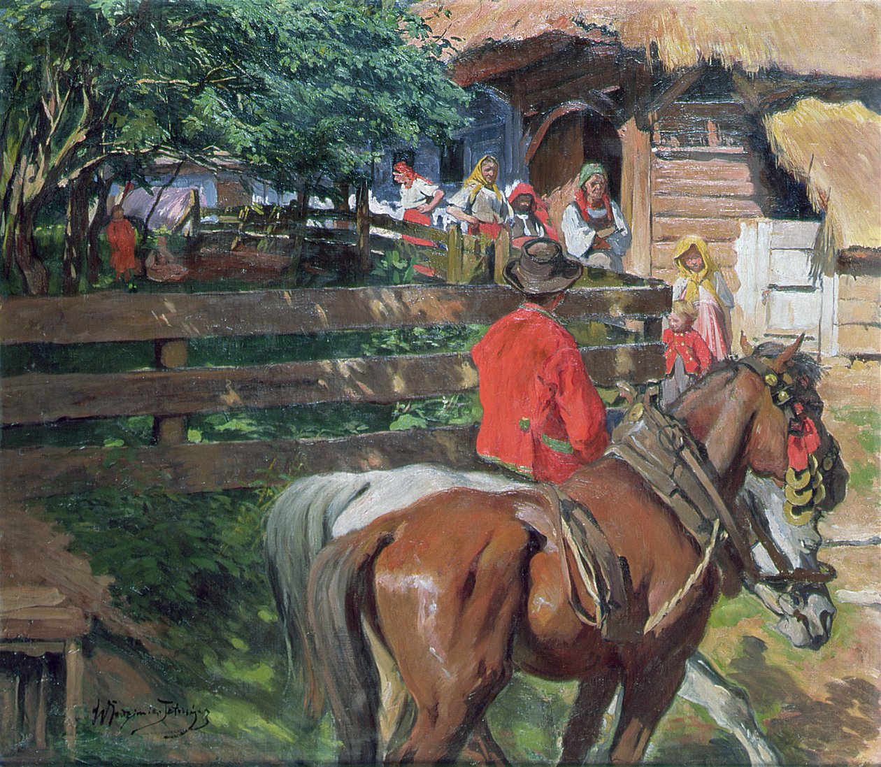 Matchmaking, c.1900 by Wlodzimierz Tetmajer