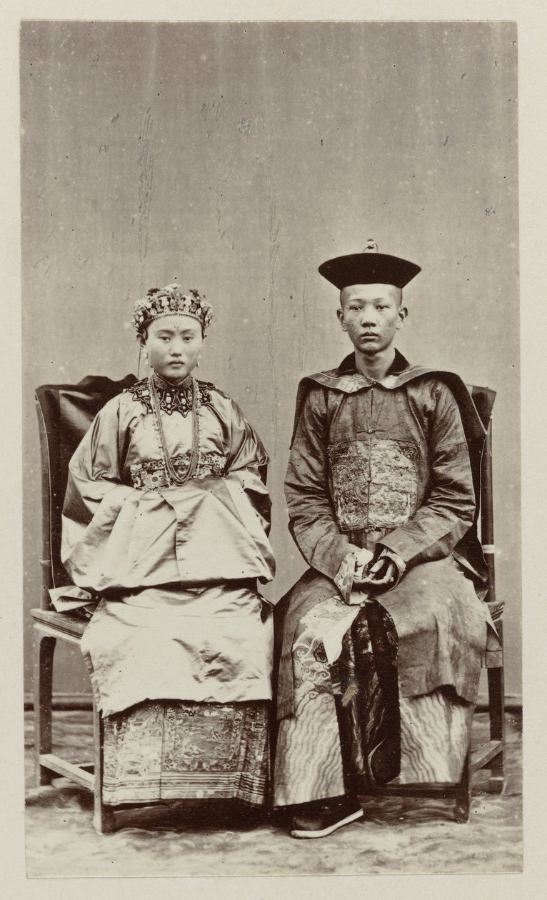 Chinese Bridal Couple from Ternate by Woodbury and Page