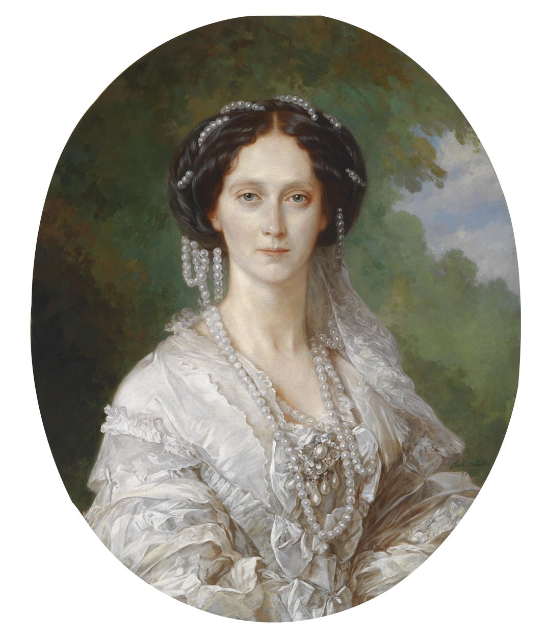 Portrait of Maria Alexandrovna by workshop of Franz Xaver Winterhalter