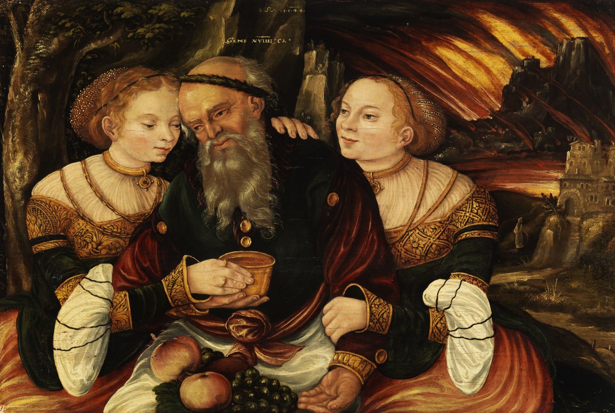 Lot and His Daughters by Lucas Cranach the Younger  