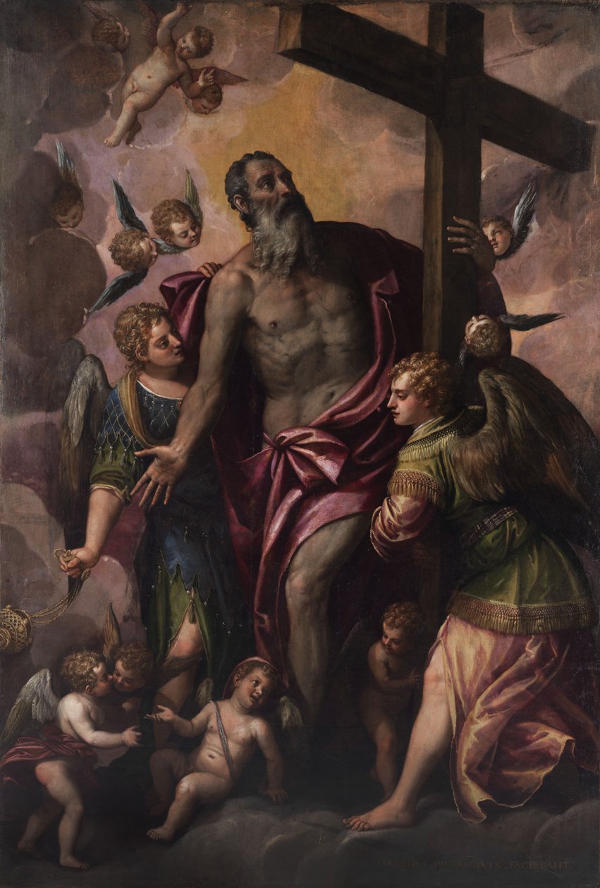 God the Father Holding the Cross of His Son by Workshop of Paolo Veronese