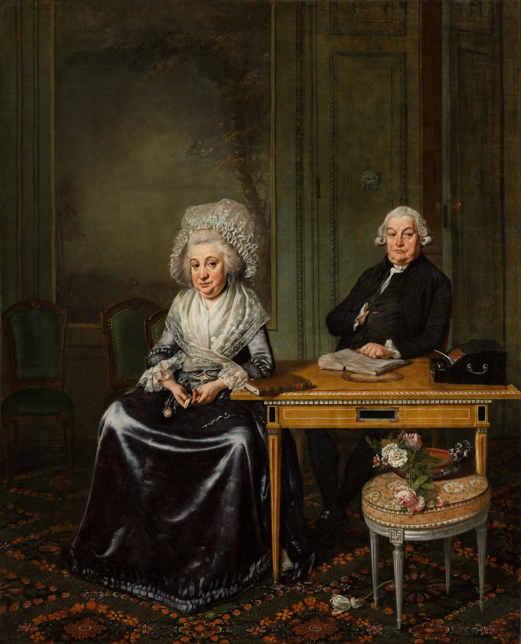 Portrait of Jacob Feitama and His Wife Elisabeth de Haan by Wybrand Hendricks