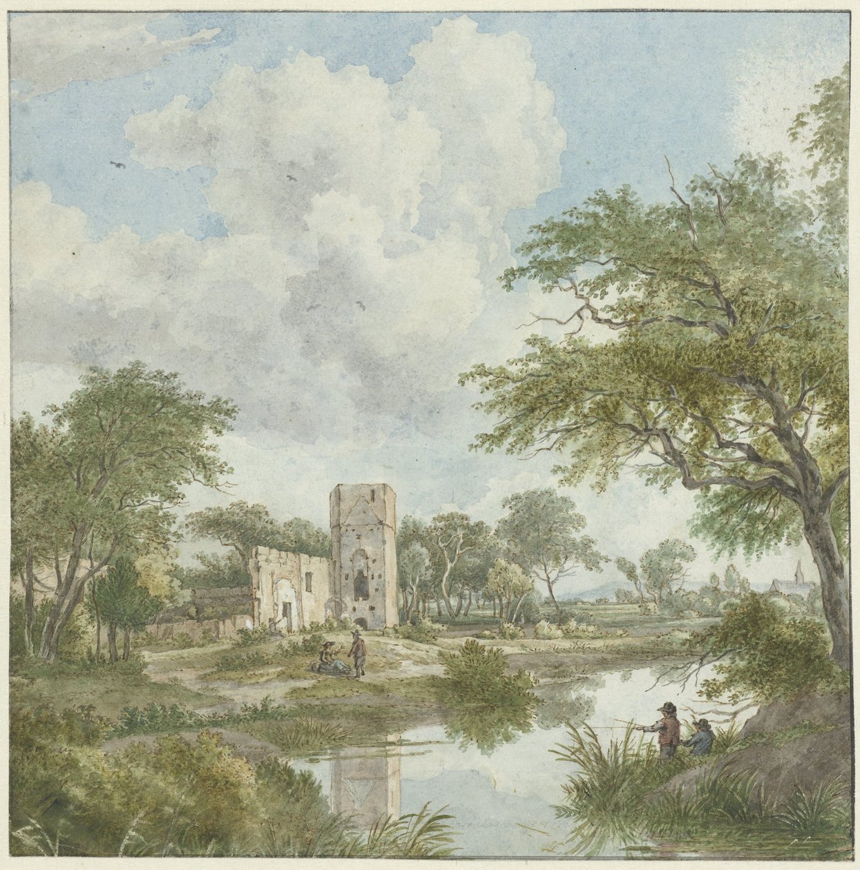 Landscape with Castle Ruins by Wybrand Hendriks