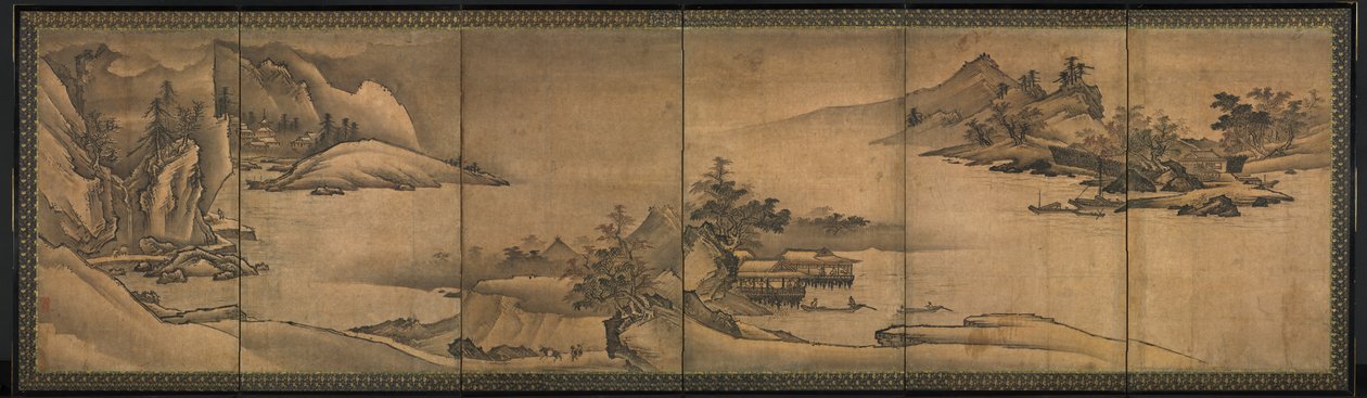 Landscape of the Four Seasons, Early 1500s by Yi Sumun