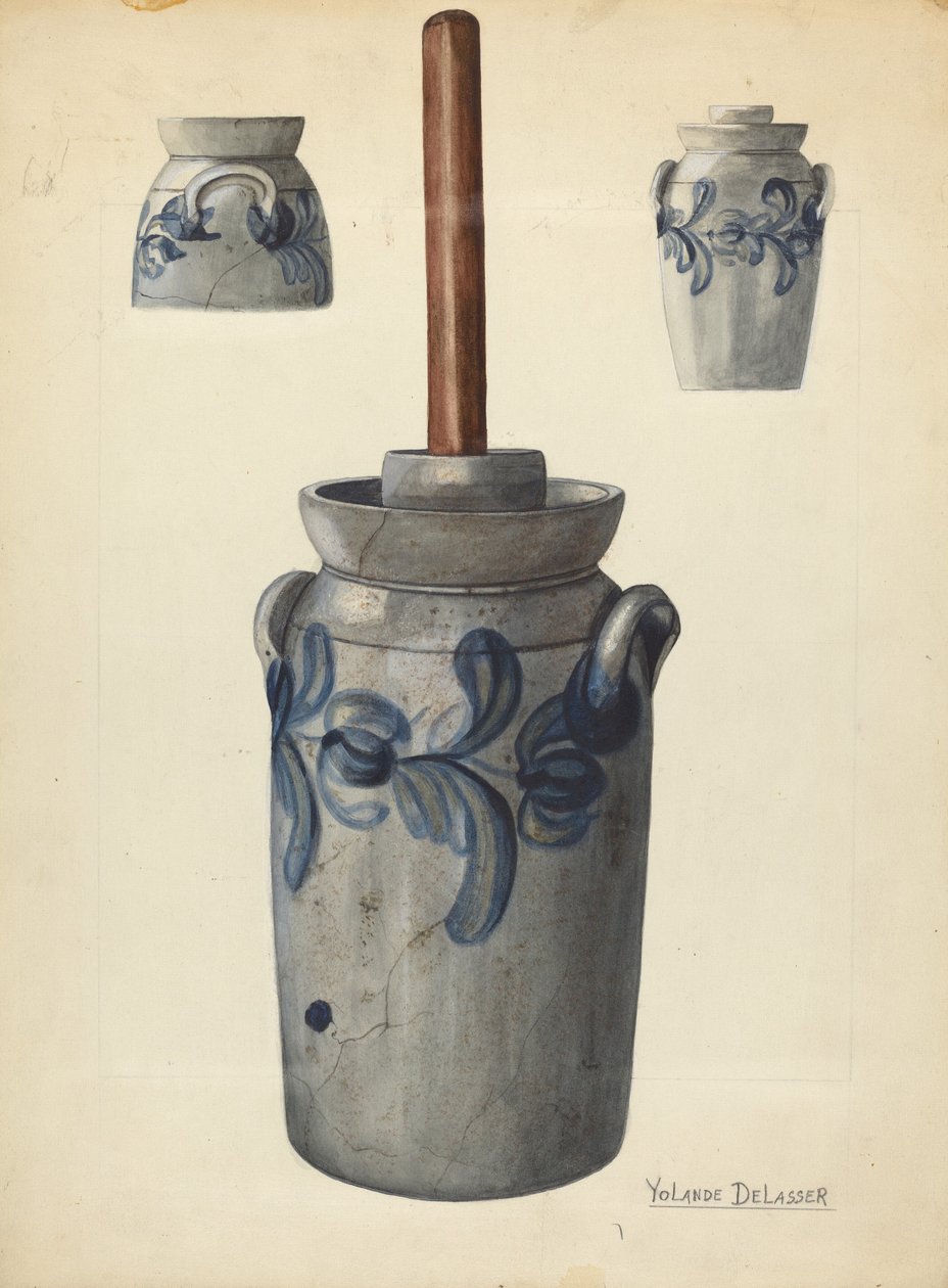 Butter Churn, c. 1936 by Yolande Delasser