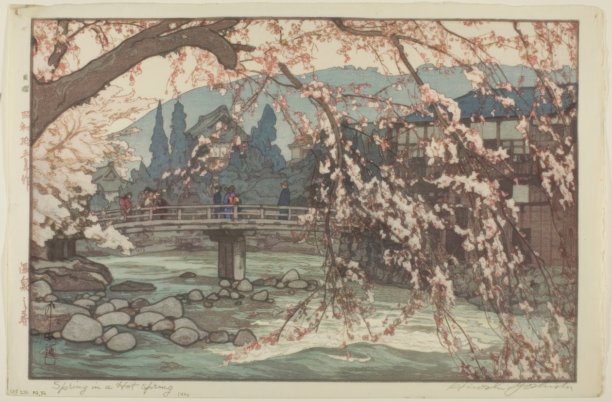A Spa in Spring by Yoshida Hiroshi