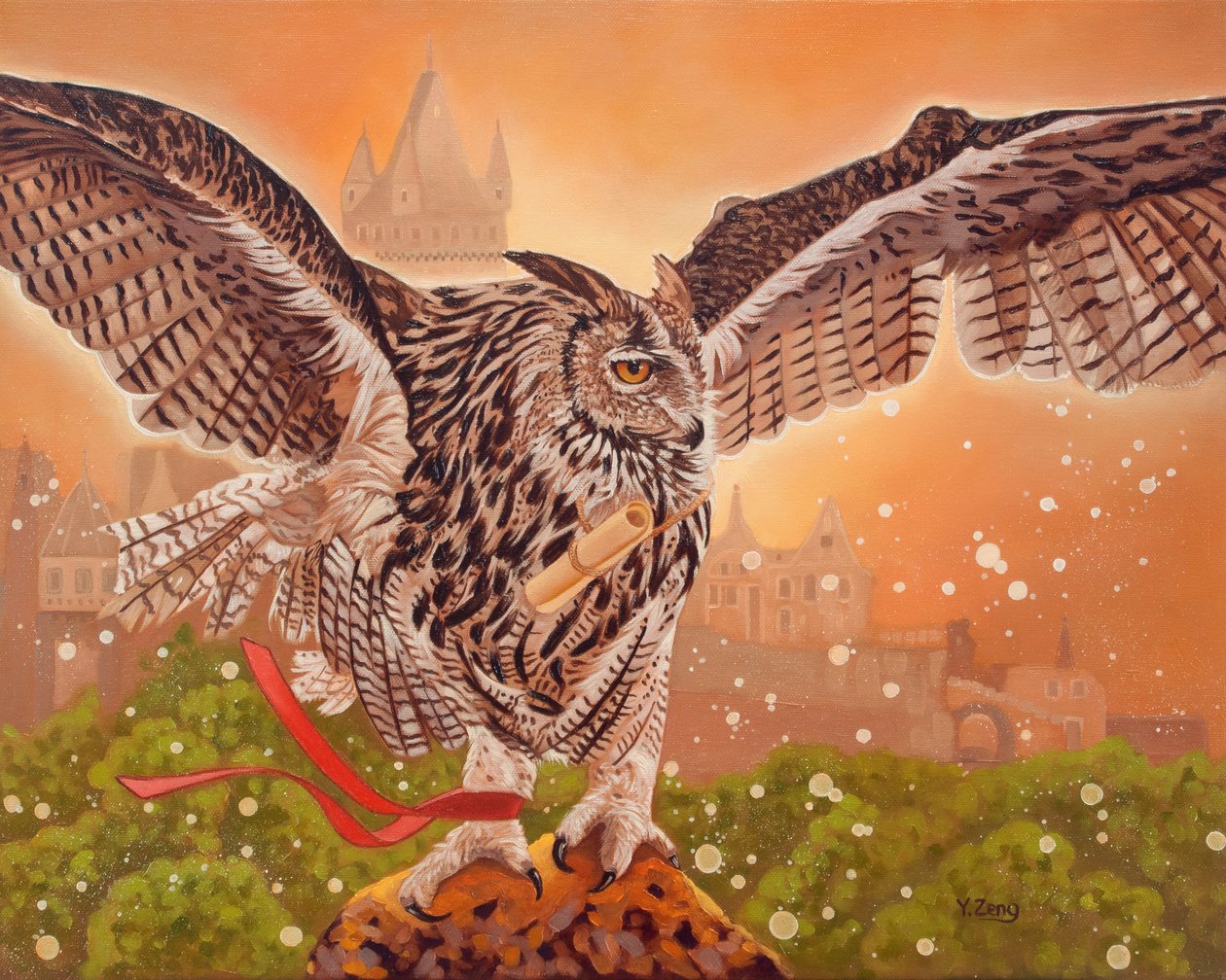 Owl Messenger, 2023 by Yue Zeng